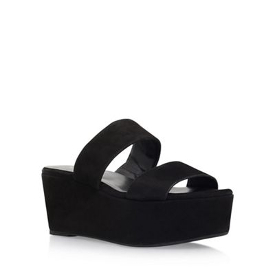 Carvela Black 'Klassy' high heel wedge sandal